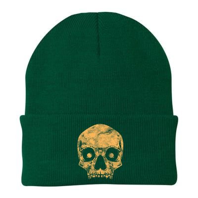 Orange Skull Knit Cap Winter Beanie