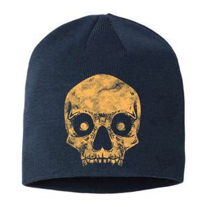 Orange Skull Sustainable Beanie