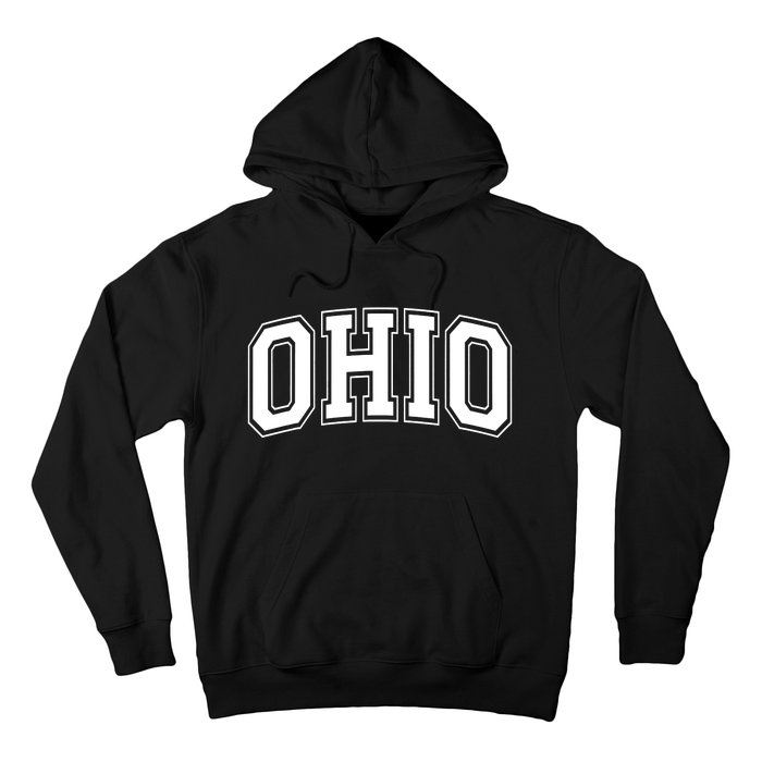 Ohio State OH USA Varsity Style White Font Hoodie