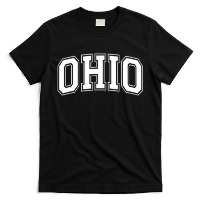 Ohio State OH USA Varsity Style White Font T-Shirt