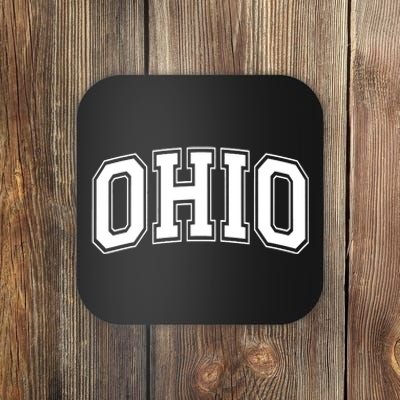 Ohio State OH USA Varsity Style White Font Coaster