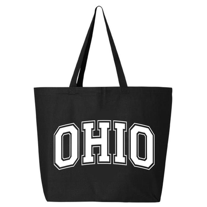 Ohio State OH USA Varsity Style White Font 25L Jumbo Tote