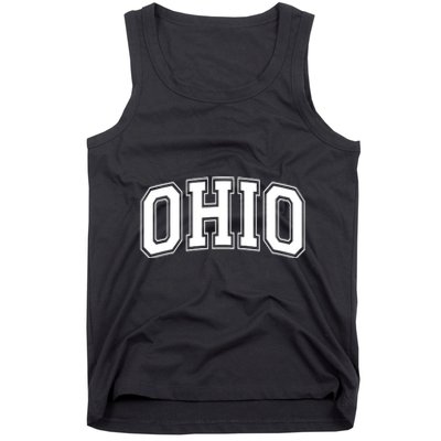 Ohio State OH USA Varsity Style White Font Tank Top