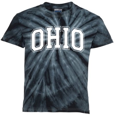 Ohio State OH USA Varsity Style White Font Kids Tie-Dye T-Shirt