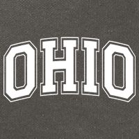 Ohio State OH USA Varsity Style White Font Cotton Canvas Backpack