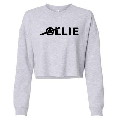 Ollie Skateboard One Wheel Electric Owner Skateboarding Gift Cropped Pullover Crew