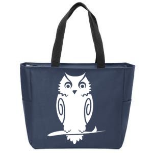 Owl Silhouette Zip Tote Bag