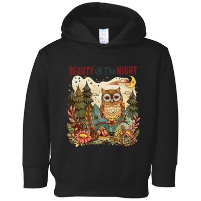 Owl Standing On A Branch Funny Owl Lover Toddler Hoodie