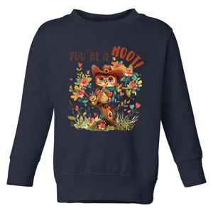 Owl Standing On A Ttree Branch Funny Owl Lover Toddler Sweatshirt