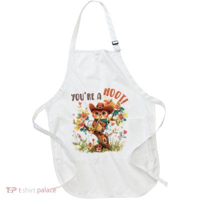 Owl Standing On A Ttree Branch Funny Owl Lover Full-Length Apron With Pockets