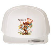 Owl Standing On A Ttree Branch Funny Owl Lover Wool Snapback Cap