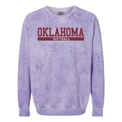 Oklahoma Softball Colorblast Crewneck Sweatshirt