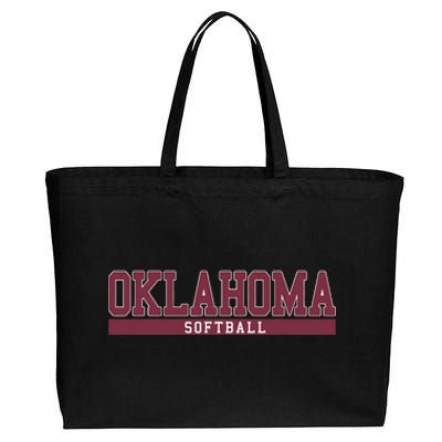 Oklahoma Softball Cotton Canvas Jumbo Tote