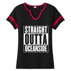 Oceanside Straight Outta Oceanside Gift Ladies Halftime Notch Neck Tee