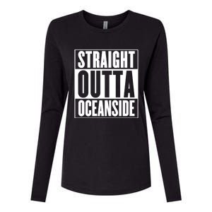 Oceanside Straight Outta Oceanside Gift Womens Cotton Relaxed Long Sleeve T-Shirt