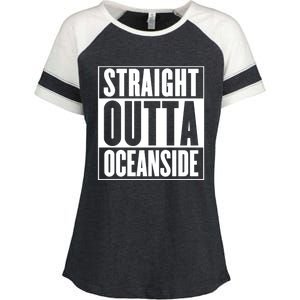 Oceanside Straight Outta Oceanside Gift Enza Ladies Jersey Colorblock Tee