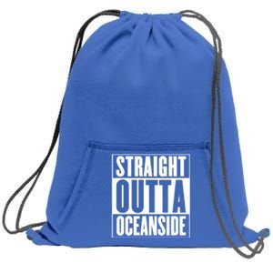 Oceanside Straight Outta Oceanside Gift Sweatshirt Cinch Pack Bag