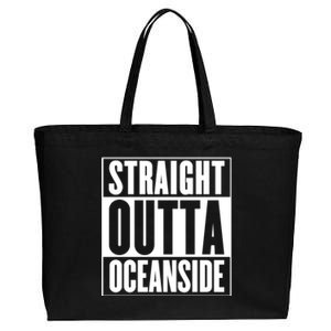 Oceanside Straight Outta Oceanside Gift Cotton Canvas Jumbo Tote