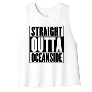 Oceanside Straight Outta Oceanside Gift Women's Racerback Cropped Tank