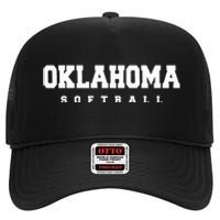 Oklahoma Softball High Crown Mesh Back Trucker Hat