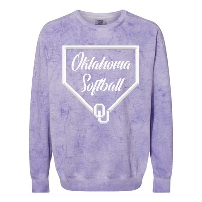 Oklahoma Softball Colorblast Crewneck Sweatshirt