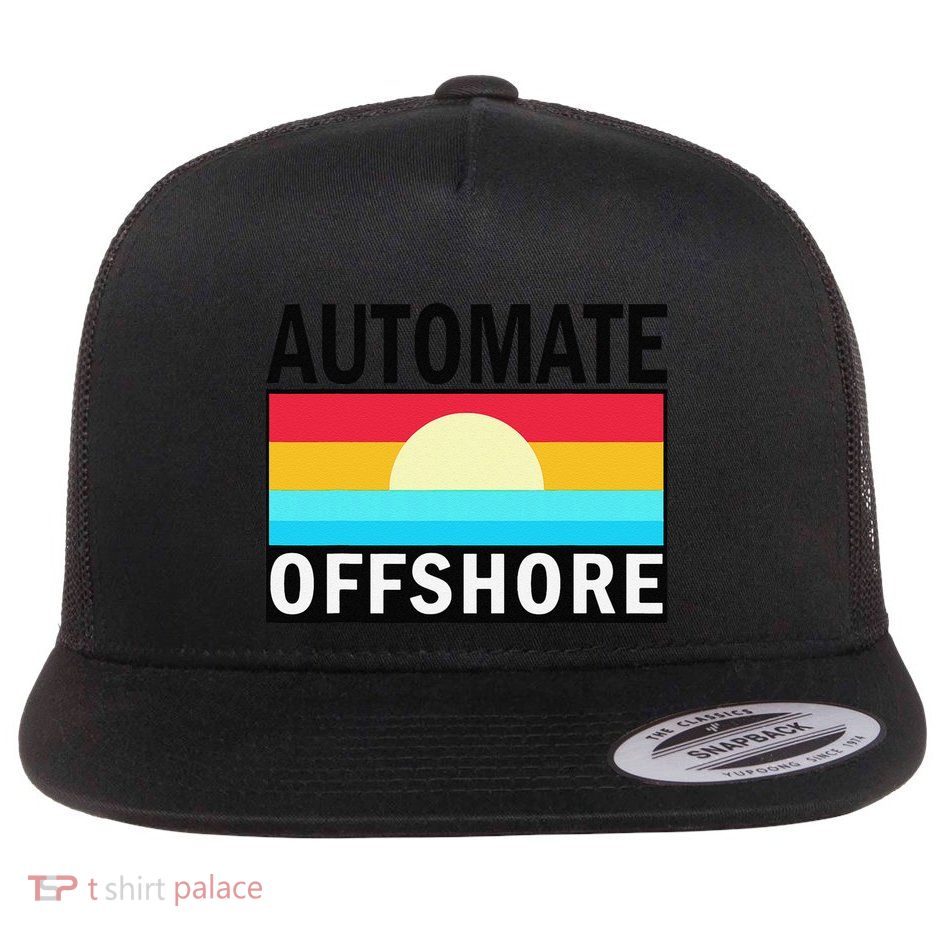 Offshore Sunset .Png Flat Bill Trucker Hat