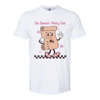 On Santas Petty List File Funny Pink Christmas Softstyle CVC T-Shirt