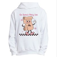 On Santas Petty List File Funny Pink Christmas Urban Pullover Hoodie