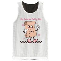 On Santas Petty List File Funny Pink Christmas Mesh Reversible Basketball Jersey Tank