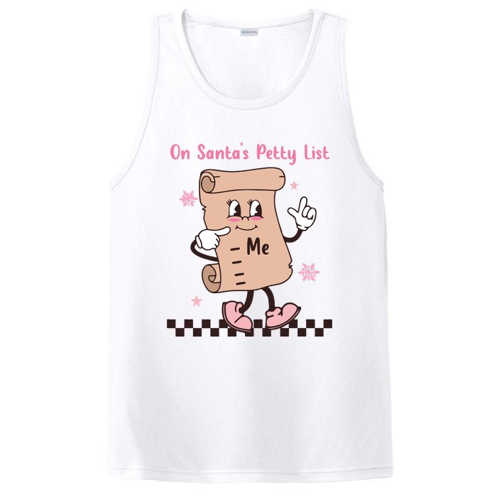 On Santas Petty List File Funny Pink Christmas PosiCharge Competitor Tank