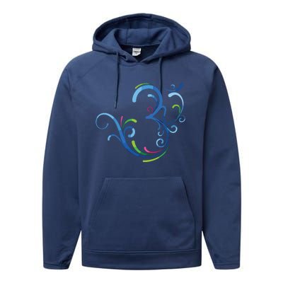 Om Shanti Peace Aum Dharma Yoga Hindu Buddhism Flower Performance Fleece Hoodie