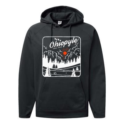 Ohiopyle State Park Pennsylvania Modern Cool Pn Performance Fleece Hoodie