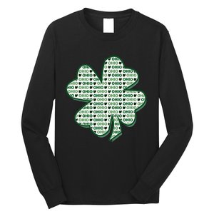 Ohio St Patrick's Day 4 Leaf Clover State Long Sleeve Shirt