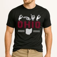 Ohio S.T.A.T.E Pride Sign Language Letters Sports Fan Cooling Performance Crew T-Shirt