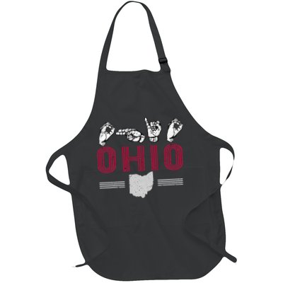 Ohio S.T.A.T.E Pride Sign Language Letters Sports Fan Apron