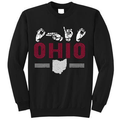 Ohio S.T.A.T.E Pride Sign Language Letters Sports Fan Sweatshirt
