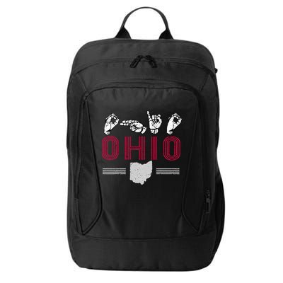 Ohio S.T.A.T.E Pride Sign Language Letters Sports Fan City Backpack
