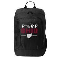 Ohio S.T.A.T.E Pride Sign Language Letters Sports Fan City Backpack