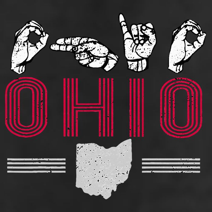 Ohio S.T.A.T.E Pride Sign Language Letters Sports Fan Adult Drive Performance Visor