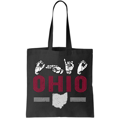 Ohio S.T.A.T.E Pride Sign Language Letters Sports Fan Bag