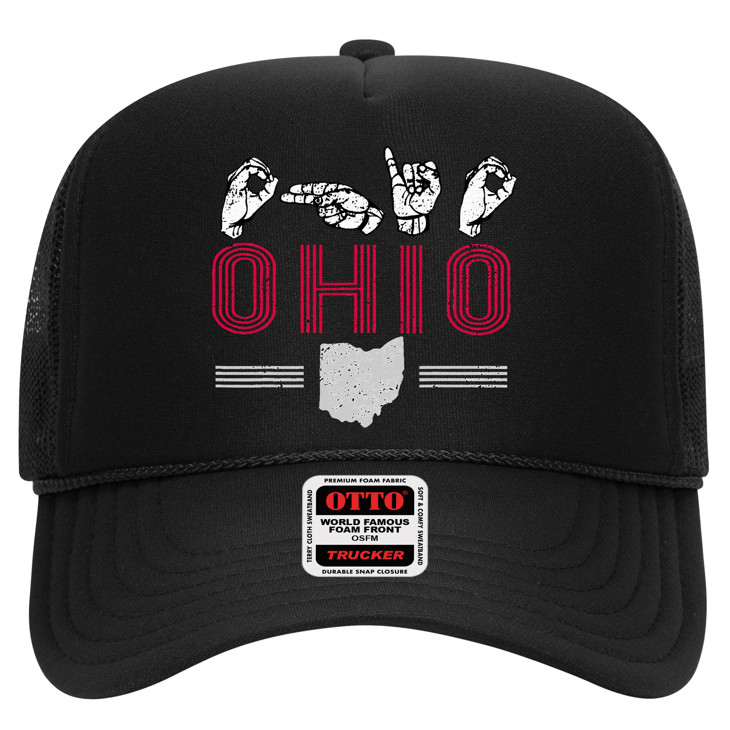Ohio S.T.A.T.E Pride Sign Language Letters Sports Fan Hat