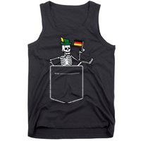 Oktoberfest Skeleton Pocket German Bavarian Tank Top