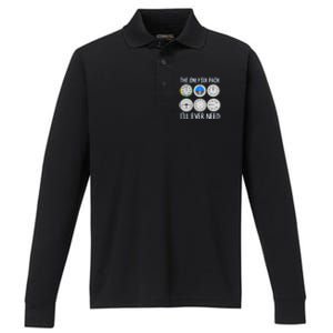 Only Six Pack Ill Need Funny Pilot Quote Gift Performance Long Sleeve Polo