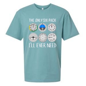 Only Six Pack Ill Need Funny Pilot Quote Gift Sueded Cloud Jersey T-Shirt