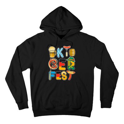 Oktoberfest Sausage Pretzel Beer Vintage Retro Hoodie