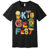 Oktoberfest Sausage Pretzel Beer Vintage Retro Premium T-Shirt