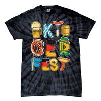 Oktoberfest Sausage Pretzel Beer Vintage Retro Tie-Dye T-Shirt