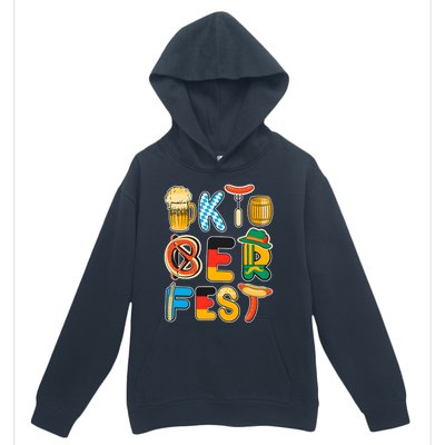 Oktoberfest Sausage Pretzel Beer Vintage Retro Urban Pullover Hoodie