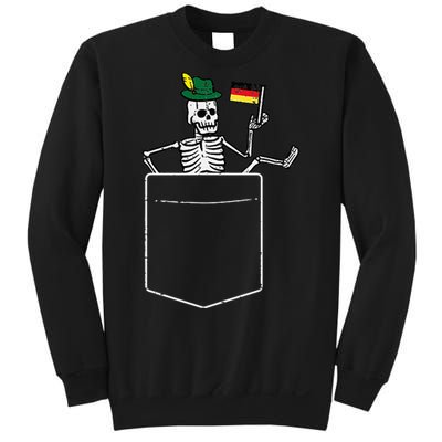 Oktoberfest Skeleton Pocket German Bavarian Sweatshirt