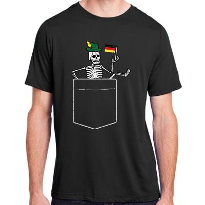 Oktoberfest Skeleton Pocket German Bavarian Adult ChromaSoft Performance T-Shirt